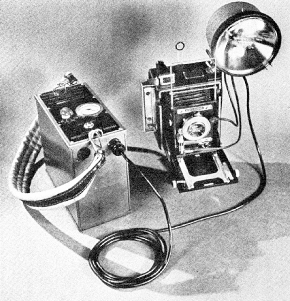Kodatron flash unit, первая электронная вспышка Гарольда Эджертона, 1941
