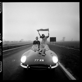 E-Type Jaguar - Opening of The M1 Motorway by Brian Duffy
